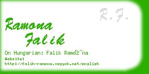 ramona falik business card